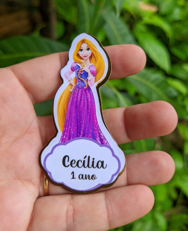 Aplique 3D para Tubete Enrolados Rapunzel  |  Aniversário | Festa Infantil | Lembrancinhas Personalizadas