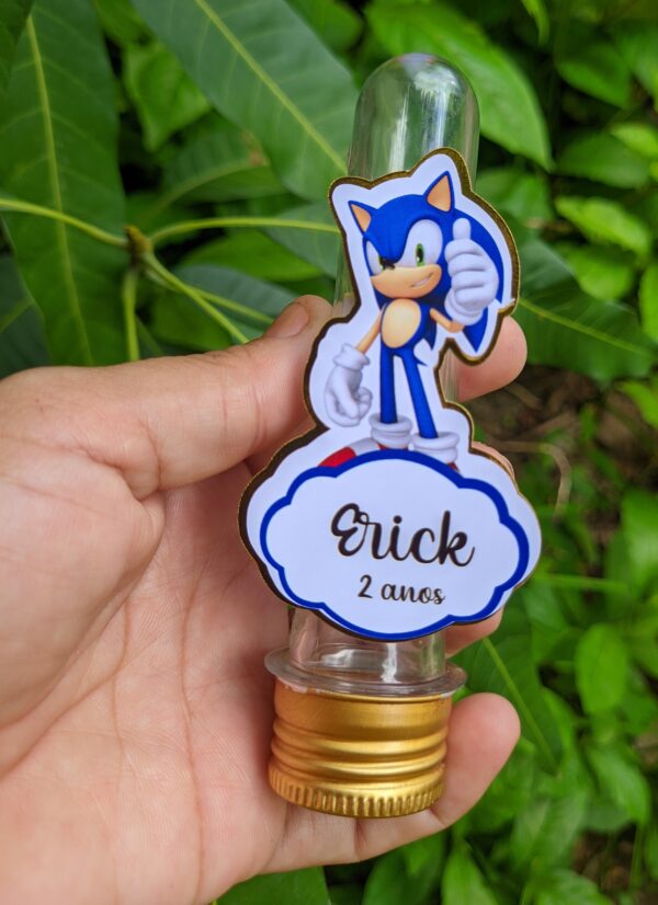 Aplique 3D para Tubete Sonic  |  Aniversário | Festa Infantil | Lembrancinhas Personalizadas - Image 2