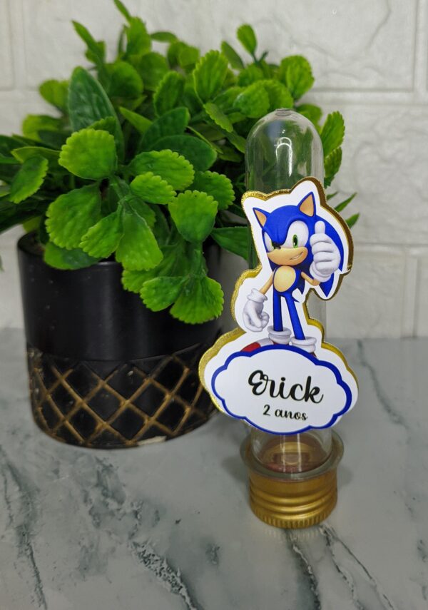 Aplique 3D para Tubete Sonic  |  Aniversário | Festa Infantil | Lembrancinhas Personalizadas - Image 3